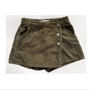 ZARA- Brown corduroy skort size XS.